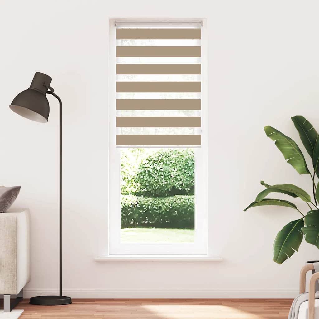 VidaXL zebragardin 85x230 cm stofbredde 80,9 cm polyester sandbrun