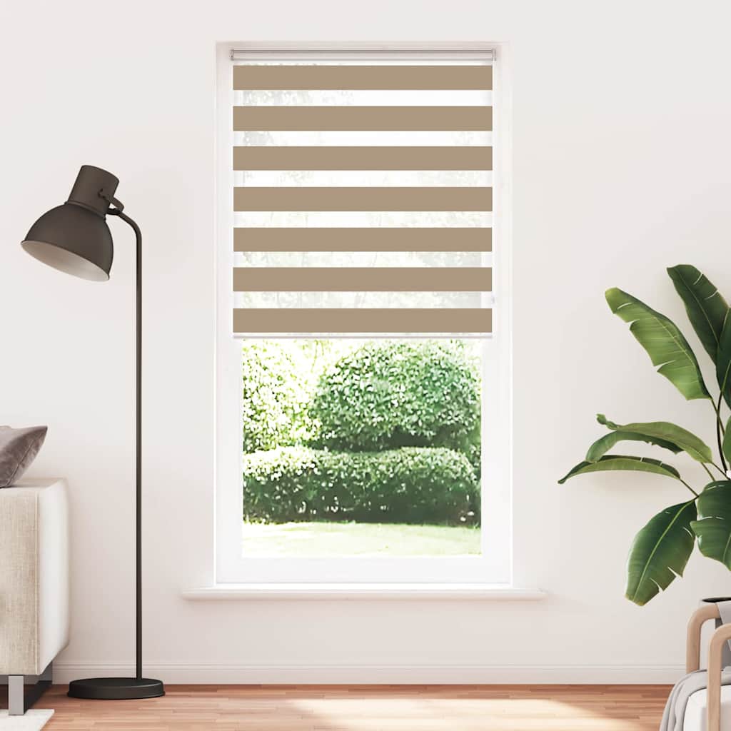 VidaXL zebragardin 105x230 cm stofbredde 100,9 cm polyester sandbrun