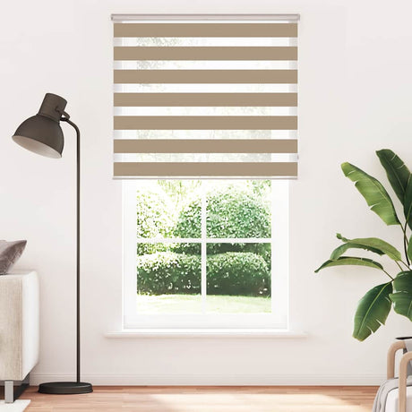VidaXL zebragardin 120x230 cm stofbredde 115,9 cm polyester sandbrun