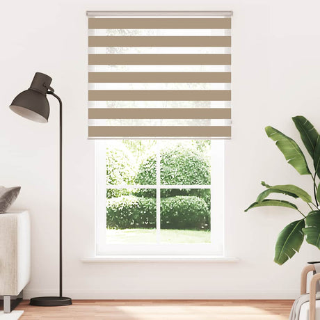VidaXL zebragardin 130x230 cm stofbredde 125,9 cm polyester sandbrun