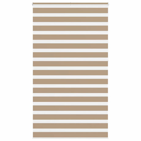 Vidaxxl zebragardin 135x230 cm stofbredde 130,9 cm polyester sandbrun
