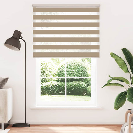 VidaXL zebragardin 150x230 cm stofbredde 145,9 cm polyester sandbrun
