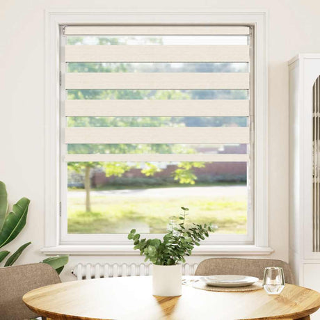 VidaXL zebra rullegardin 110x100 cm stof bredde 105,9 cm marmor beige