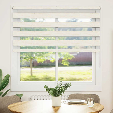 VidaXL zebra rullegardin 150x150 cm stof bredde 145,9 cm marmor beige