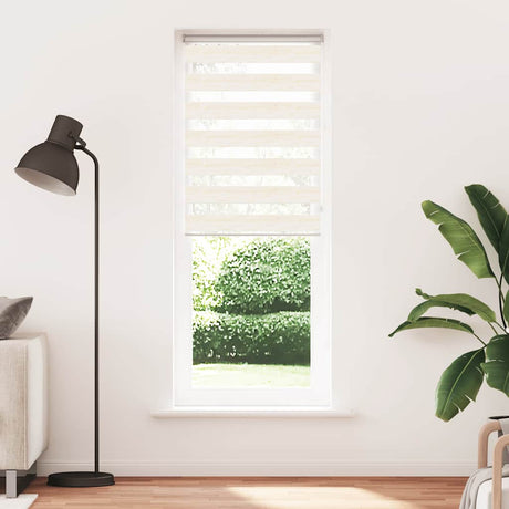 VidaXL zebra rullegardin 75x200 cm stof bredde 70,9 cm marmor beige