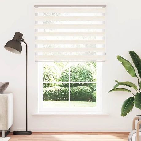 VidaXL zebra rullegardin 145x200 cm stof bredde 140,9 cm marmor beige