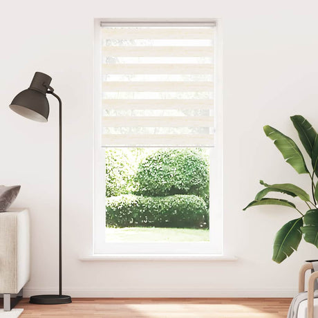 VidaXL zebra rullegardin 100x230 cm stof bredde 95,9 cm marmor beige