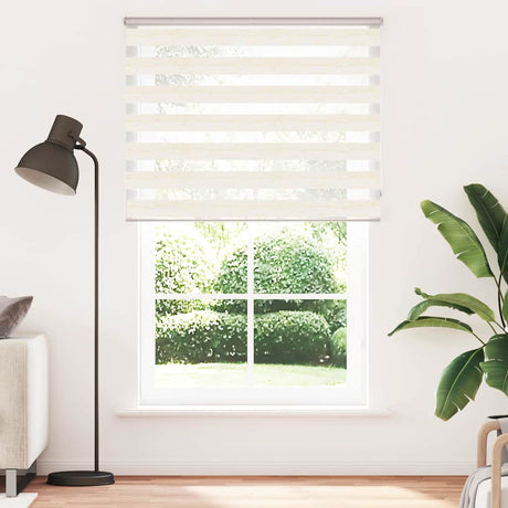 Vidaxx zebra rullegardin 150x230 cm stofbredde 145,9 cm marmor beige