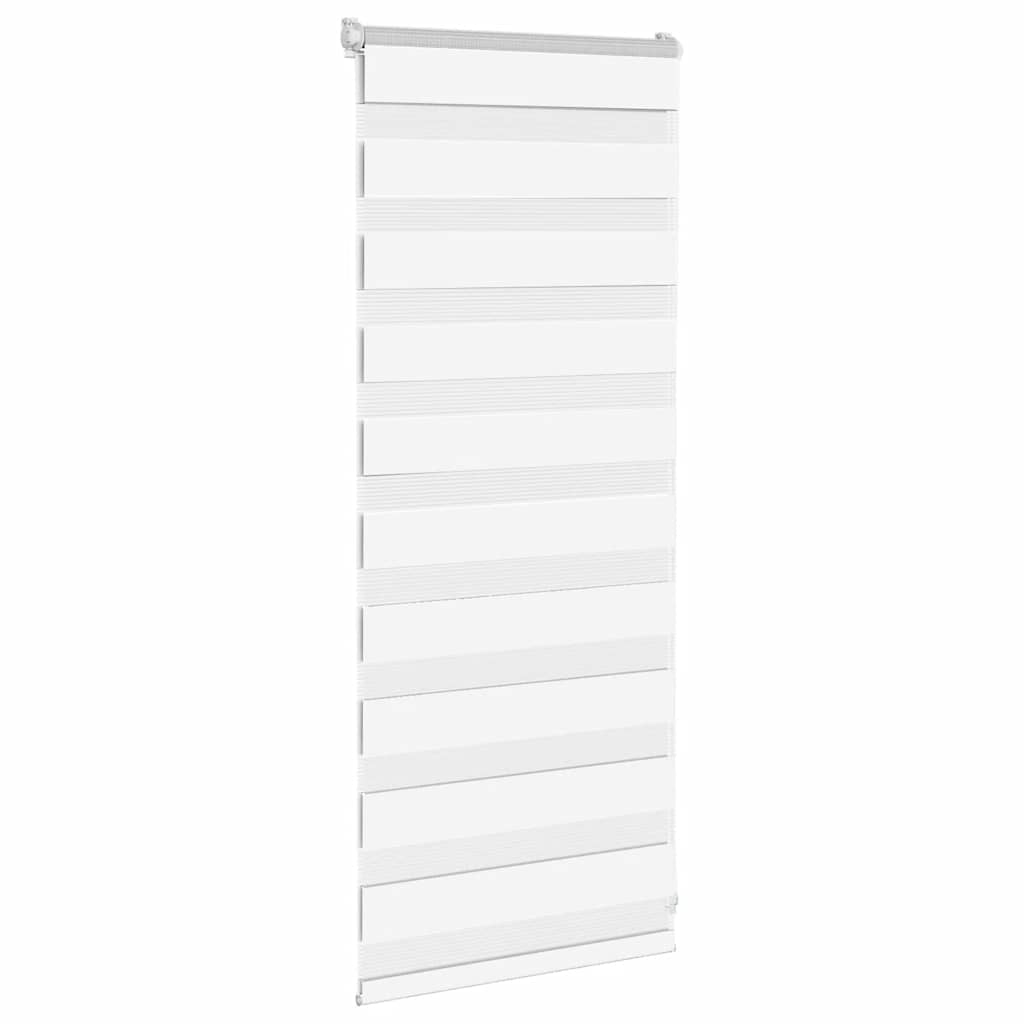 VidaXL zebra rullegardin 55x100 cm stofbredde 50,9 cm polyester hvid