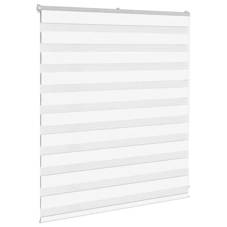 VidaXL zebragardin 125x100 cm stofbredde 120,9 cm polyester hvid
