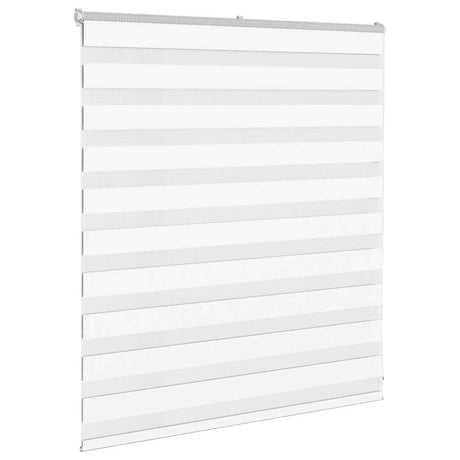 VidaXL zebragardin 130x100 cm stofbredde 125,9 cm polyester hvid