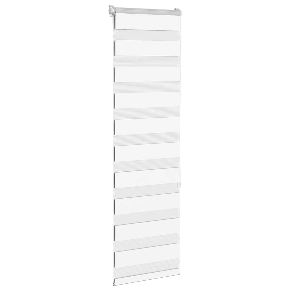 VidaXL zebra rullegardin 40x150 cm stofbredde 35,9 cm polyester hvid
