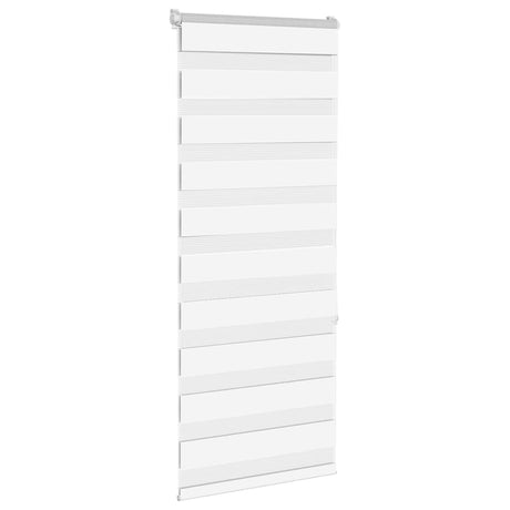 VidaXL zebra rullegardin 55x150 cm stofbredde 50,9 cm polyester hvid
