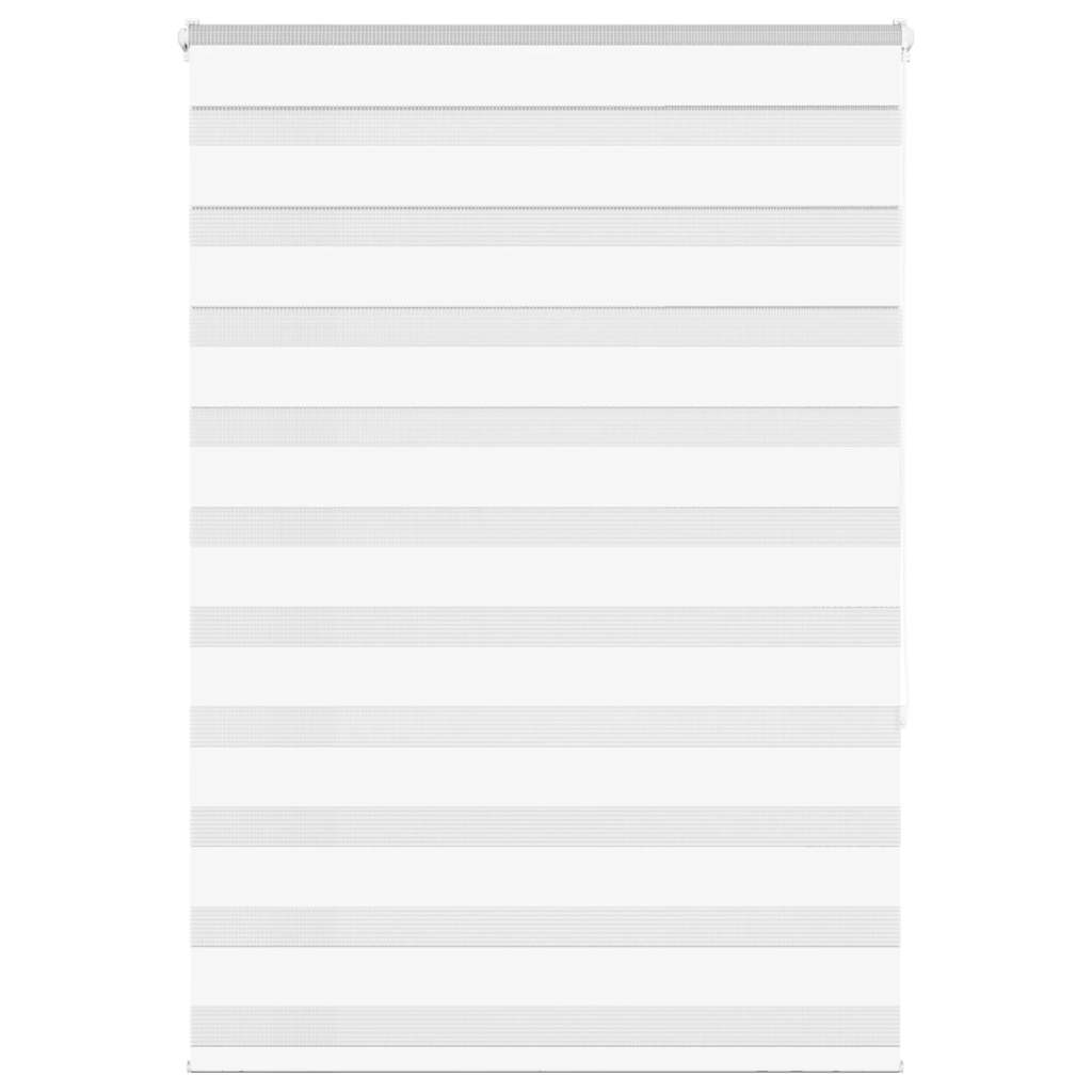 VidaXL zebra rullegardin 110x150 cm stofbredde 105,9 cm polyester hvid