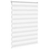 VidaXL zebra rullegardin 110x150 cm stofbredde 105,9 cm polyester hvid