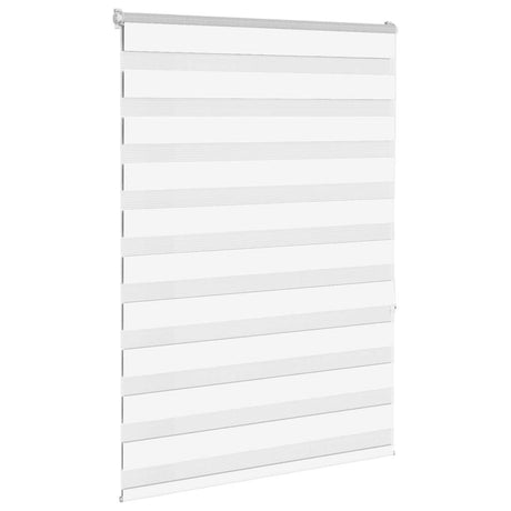 VidaXL zebra rullegardin 110x150 cm stofbredde 105,9 cm polyester hvid