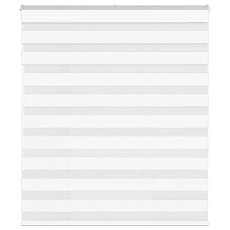 VidaXL zebra rullegardin 125x150 cm stofbredde 120,9 cm polyester hvid