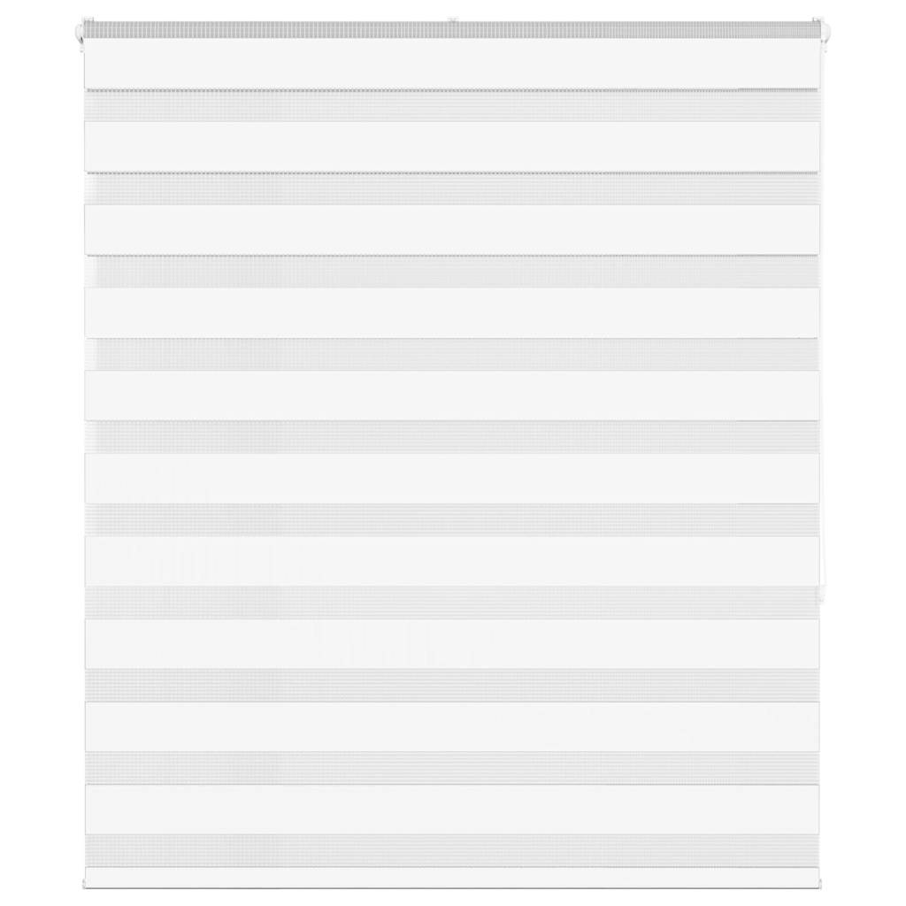 VidaXL zebra rullegardin 130x150 cm stofbredde 125,9 cm polyester hvid