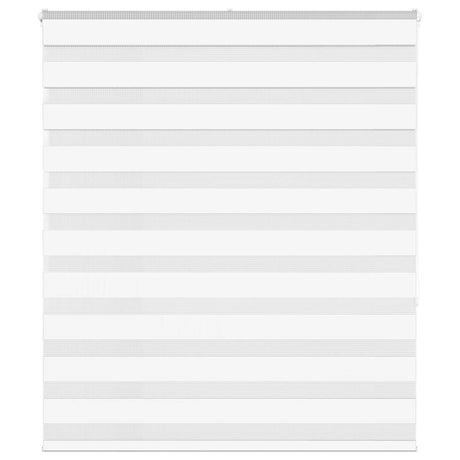 VidaXL zebra rullegardin 130x150 cm stofbredde 125,9 cm polyester hvid