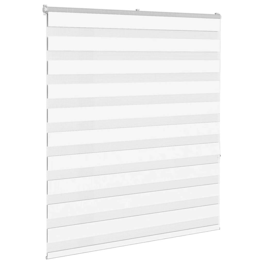VidaXL zebra rullegardin 130x150 cm stofbredde 125,9 cm polyester hvid