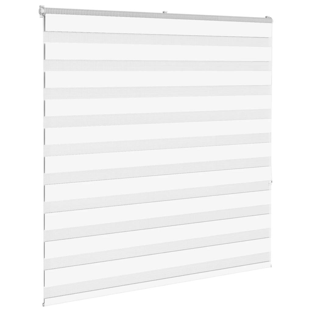 VidaXL zebra rullegardin 145x150 cm stofbredde 140,9 cm polyester hvid