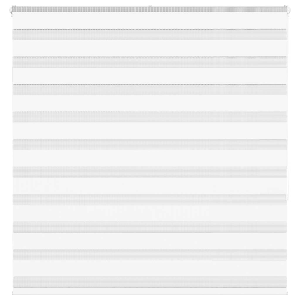 VidaXL zebra rullegardin 150x150 cm stofbredde 145,9 cm polyester hvid