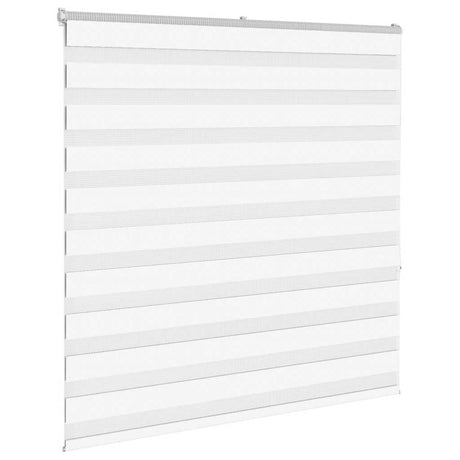 VidaXL zebra rullegardin 150x150 cm stofbredde 145,9 cm polyester hvid