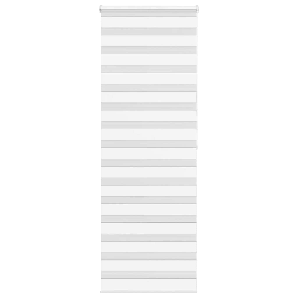 VidaXL zebra rullegardin 80x200 cm stofbredde 75,9 cm polyester hvid