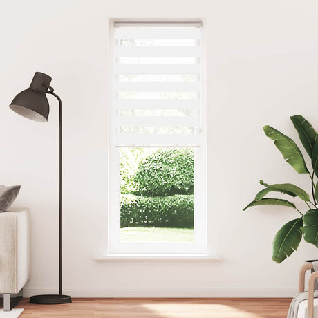 Vidaxx zebra rullegardin 90x200 cm stofbredde 85,9 cm polyester hvid