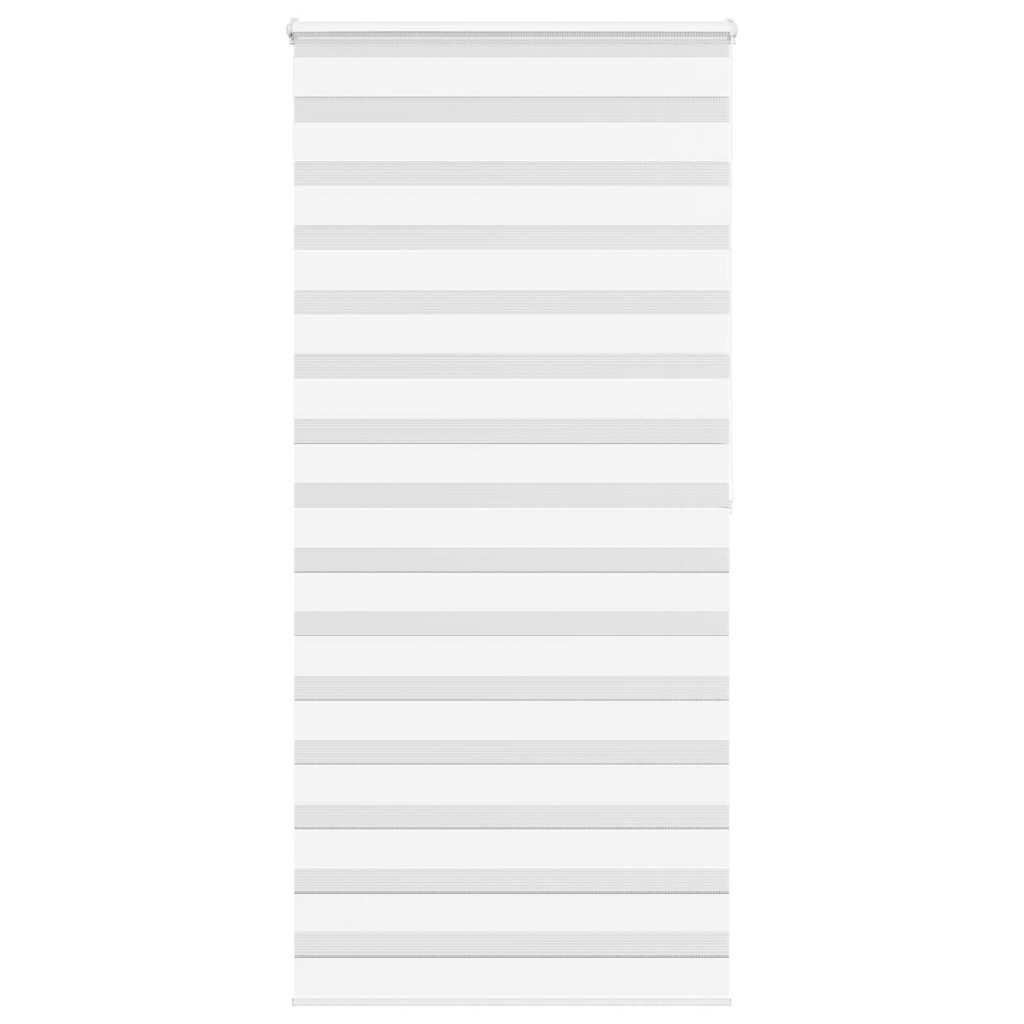 VidaXL zebra rullegardin 105x200 cm stofbredde 100,9 cm polyester hvid