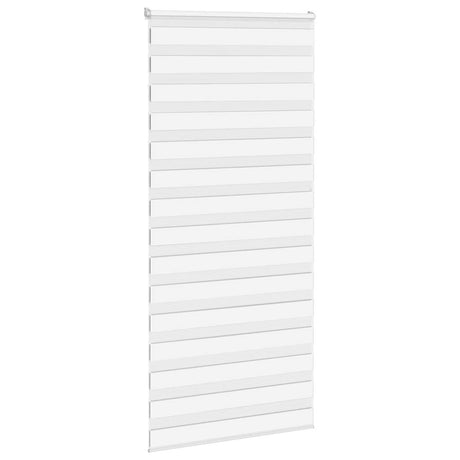 VidaXL zebra rullegardin 110x200 cm stofbredde 105,9 cm polyester hvid