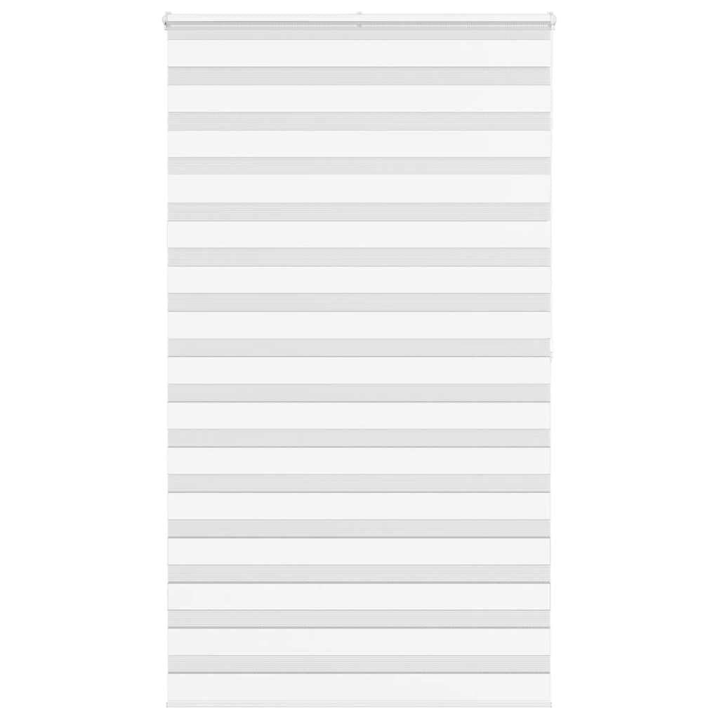 VidaXL zebra rullegardin 135x200 cm stofbredde 130,9 cm polyester hvid