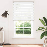 VidaXL zebra rullegardin 135x200 cm stofbredde 130,9 cm polyester hvid