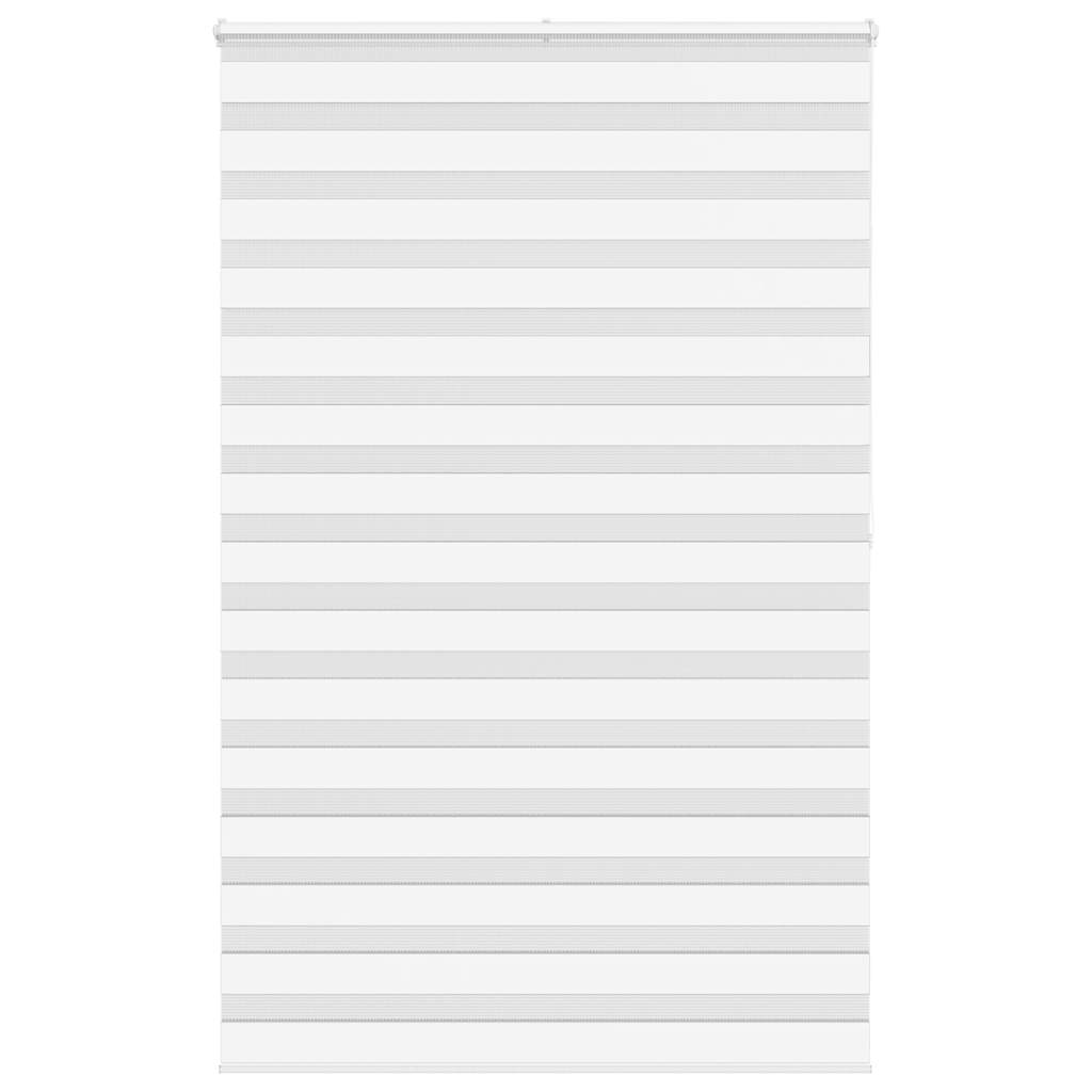 VidaXL zebra rullegardin 140x200 cm stofbredde 135,9 cm polyester hvid