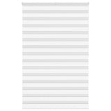 VidaXL zebra rullegardin 145x200 cm stofbredde 140,9 cm polyester hvid