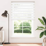 VidaXL zebra rullegardin 145x200 cm stofbredde 140,9 cm polyester hvid