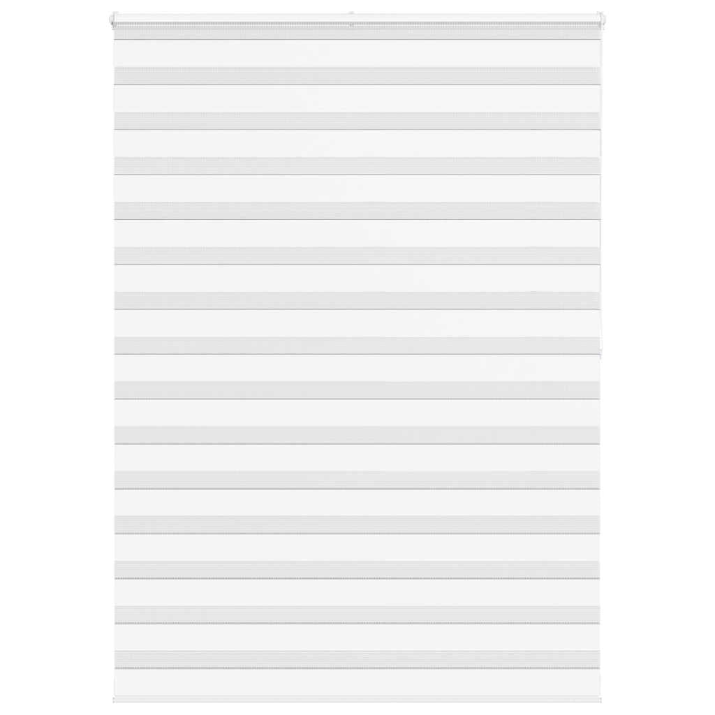 VidaXL zebra rullegardin 165x200 cm stofbredde 160,9 cm polyester hvid