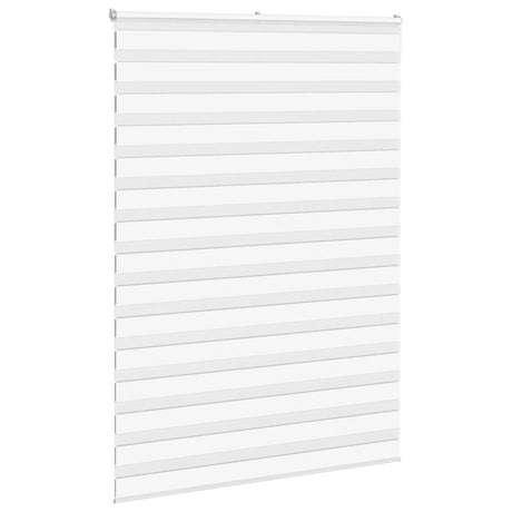 VidaXL zebra rullegardin 165x200 cm stofbredde 160,9 cm polyester hvid