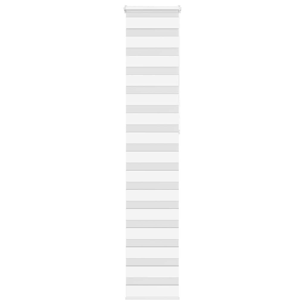 VidaXL zebra rullegardin 50x230 cm stofbredde 45,9 cm polyester hvid