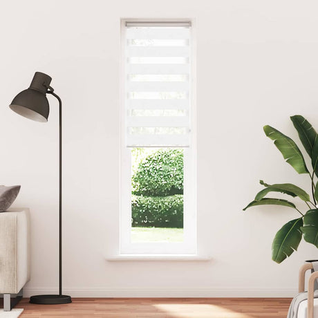 Vidaxx zebra rullegardin 65x230 cm stofbredde 60,9 cm polyester hvid