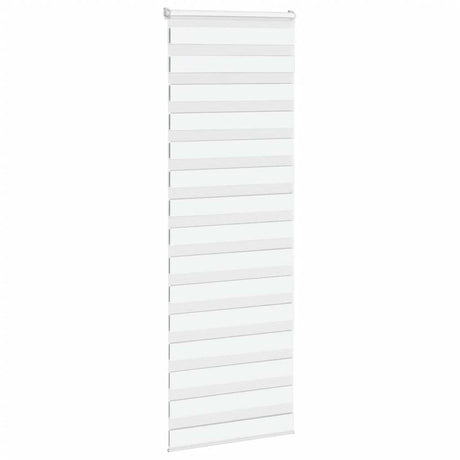 VidaXL zebra rullegardin 75x230 cm stofbredde 70,9 cm polyester hvid