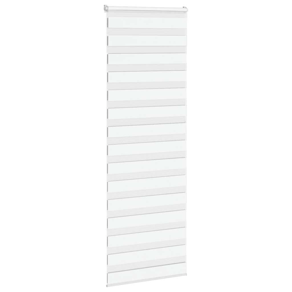 VidaXL zebra rullegardin 85x230 cm stofbredde 80,9 cm polyester hvid