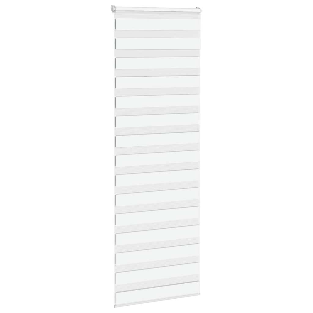 VidaXL zebra rullegardin 90x230 cm stofbredde 85,9 cm polyester hvid