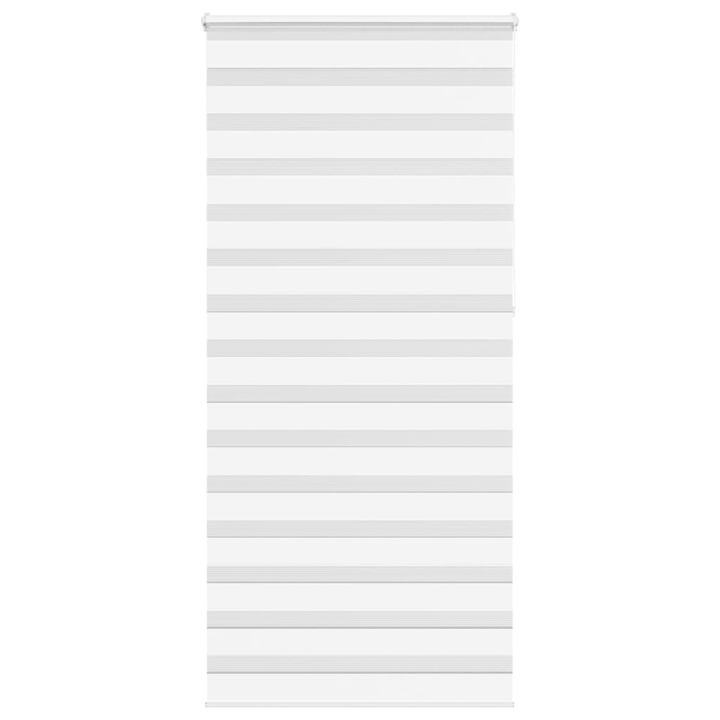 VidaXL zebra rullegardin 105x230 cm stofbredde 100,9 cm polyester hvid