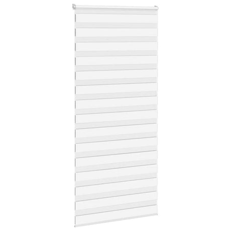 VidaXL zebra rullegardin 105x230 cm stofbredde 100,9 cm polyester hvid