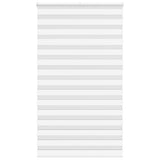 VidaXL zebra rullegardin 130x230 cm stofbredde 125,9 cm polyester hvid
