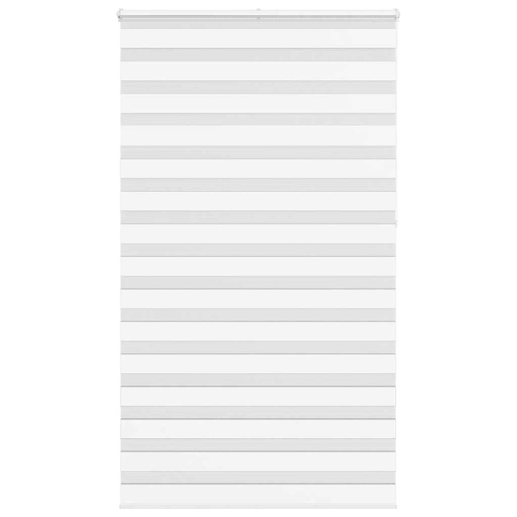 VidaXL zebra rullegardin 135x230 cm stofbredde 130,9 cm polyester hvid