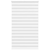 VidaXL zebra rullegardin 135x230 cm stofbredde 130,9 cm polyester hvid