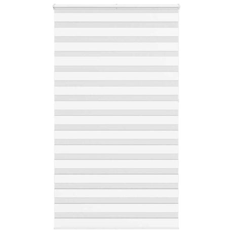 VidaXL zebra rullegardin 135x230 cm stofbredde 130,9 cm polyester hvid