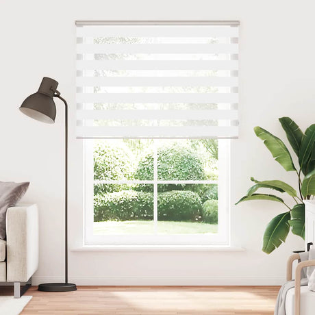 VidaXL zebra rullegardin 155x230 cm stofbredde 150,9 cm polyester hvid